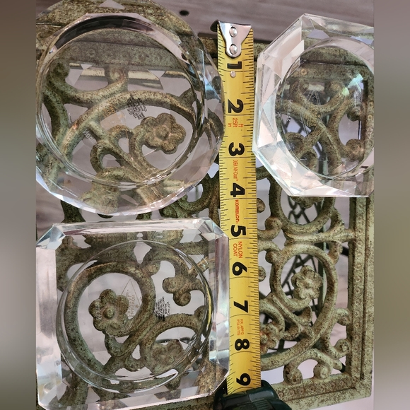 Set of 3 Handmade Crystal Candleholders - Picture 4 of 5